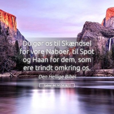 Picture 05 - Salme 44:14 DA1871 - Du gør os til Skændsel for vore Naboer, til - Bible Verse Picture