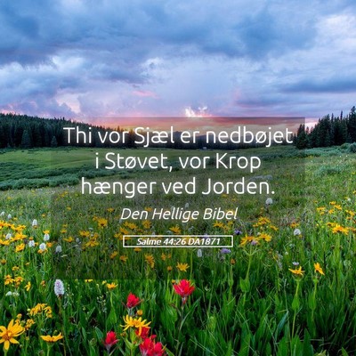 Picture 05 - Salme 44:26 DA1871 - Thi vor Sjæl er nedbøjet i Støvet, vor Krop - Bible Verse Picture