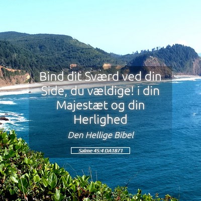 Picture 05 - Salme 45:4 DA1871 - Bind dit Sværd ved din Side, du vældige! i din - Bible Verse Picture