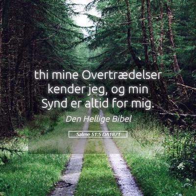 Picture 05 - Salme 51:5 DA1871 - thi mine Overtrædelser kender jeg, og min Synd - Bible Verse Picture