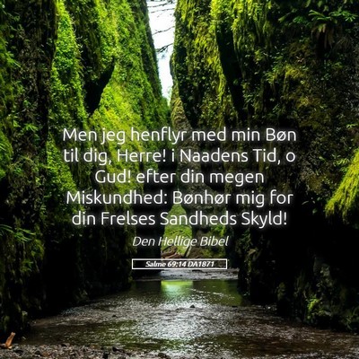 Picture 05 - Salme 69:14 DA1871 - Men jeg henflyr med min Bøn til dig, Herre! i - Bible Verse Picture