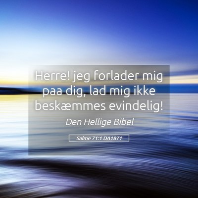 Picture 05 - Salme 71:1 DA1871 - Herre! jeg forlader mig paa dig, lad mig ikke - Bible Verse Picture