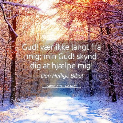 Picture 05 - Salme 71:12 DA1871 - Gud! vær ikke langt fra mig; min Gud! skynd dig - Bible Verse Picture