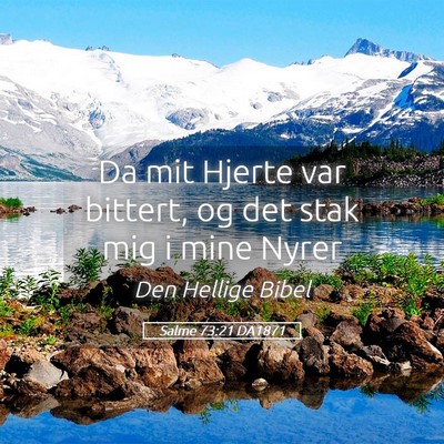 Picture 05 - Salme 73:21 DA1871 - Da mit Hjerte var bittert, og det stak mig i mine - Bible Verse Picture