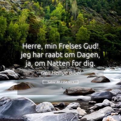 Picture 05 - Salme 88:2 DA1871 - Herre, min Frelses Gud! jeg har raabt om Dagen, - Bible Verse Picture