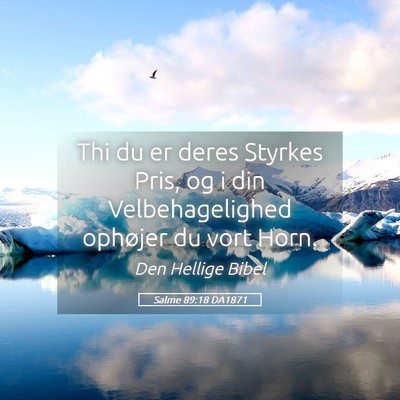 Picture 05 - Salme 89:18 DA1871 - Thi du er deres Styrkes Pris, og i din - Bible Verse Picture