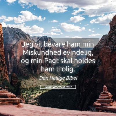 Picture 05 - Salme 89:29 DA1871 - Jeg vil bevare ham min Miskundhed evindelig, og - Bible Verse Picture