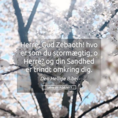Picture 05 - Salme 89:9 DA1871 - Herre, Gud Zebaoth! hvo er som du stormægtig, o - Bible Verse Picture