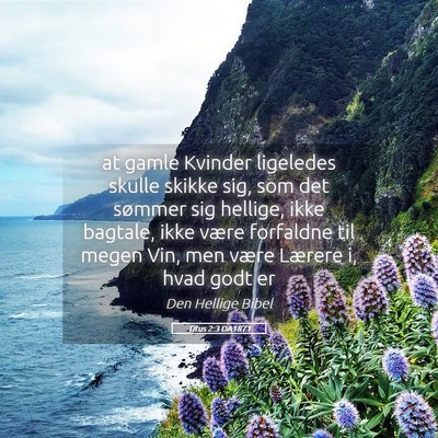 Picture 05 - Titus 2:3 DA1871 - at gamle Kvinder ligeledes skulle skikke sig, som - Bible Verse Picture
