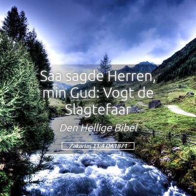 Picture 05 - Zakarias 11:4 DA1871 - Saa sagde Herren, min Gud: Vogt de - Bible Verse Picture