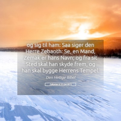 Picture 05 - Zakarias 6:12 DA1871 - og sig til ham: Saa siger den Herre Zebaoth: Se, - Bible Verse Picture
