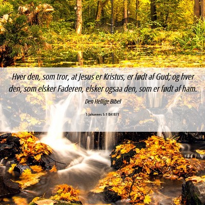 Picture 06 - 1 Johannes 5:1 DA1871 - Hver den, som tror, at Jesus er Kristus, er født - Bible Verse Picture