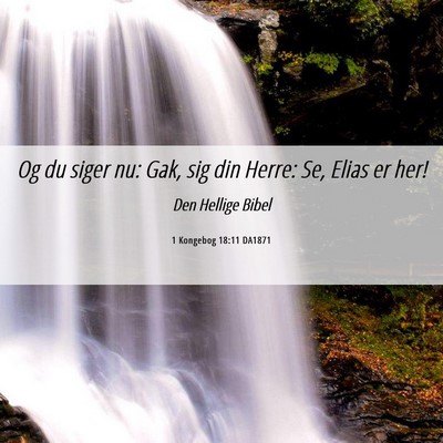 Picture 06 - 1 Kongebog 18:11 DA1871 - Og du siger nu: Gak, sig din Herre: Se, Elias er - Bible Verse Picture