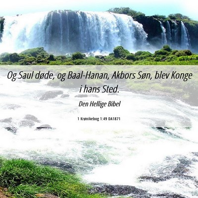 Picture 06 - 1 Krønikebog 1:49 DA1871 - Og Saul døde, og Baal-Hanan, Akbors Søn, blev - Bible Verse Picture