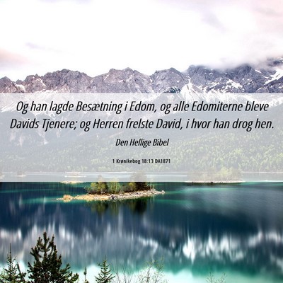 Picture 06 - 1 Krønikebog 18:13 DA1871 - Og han lagde Besætning i Edom, og alle - Bible Verse Picture