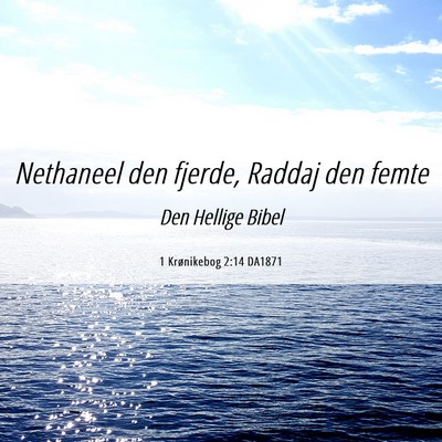 Picture 06 - 1 Krønikebog 2:14 DA1871 - Nethaneel den fjerde, Raddaj den - Bible Verse Picture