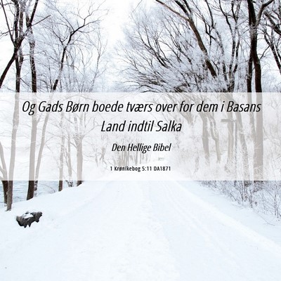 Picture 06 - 1 Krønikebog 5:11 DA1871 - Og Gads Børn boede tværs over for dem i Basans - Bible Verse Picture