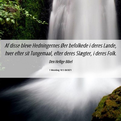 Picture 06 - 1 Mosebog 10:5 DA1871 - Af disse bleve Hedningernes Øer befolkede i - Bible Verse Picture