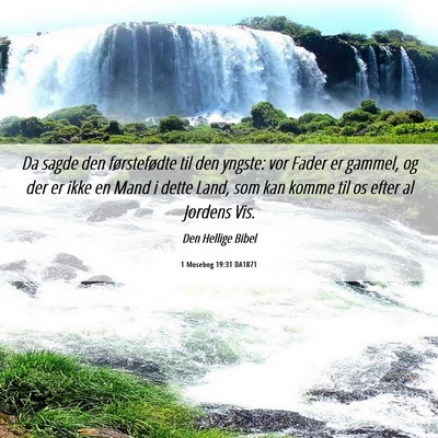 Picture 06 - 1 Mosebog 19:31 DA1871 - Da sagde den førstefødte til den yngste: vor - Bible Verse Picture