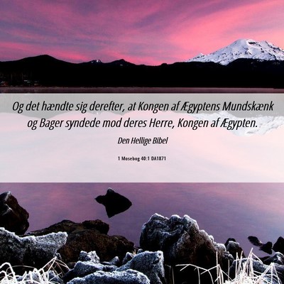 Picture 06 - 1 Mosebog 40:1 DA1871 - Og det hændte sig derefter, at Kongen af - Bible Verse Picture