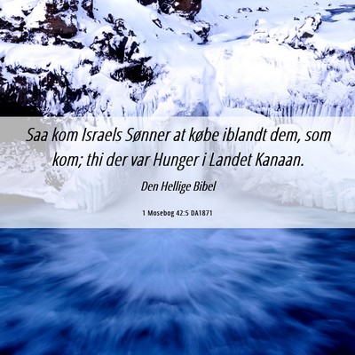 Picture 06 - 1 Mosebog 42:5 DA1871 - Saa kom Israels Sønner at købe iblandt dem, som - Bible Verse Picture