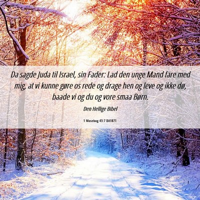 Picture 06 - 1 Mosebog 43:7 DA1871 - Da sagde Juda til Israel, sin Fader: Lad den unge - Bible Verse Picture