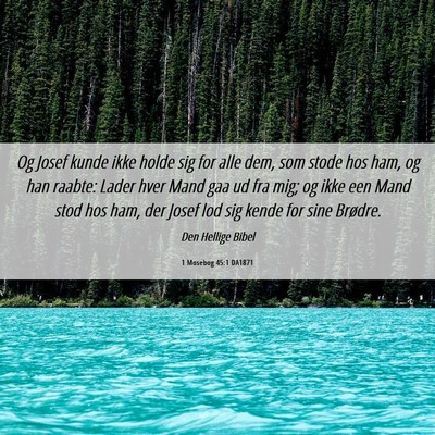 Picture 06 - 1 Mosebog 45:1 DA1871 - Og Josef kunde ikke holde sig for alle dem, som - Bible Verse Picture