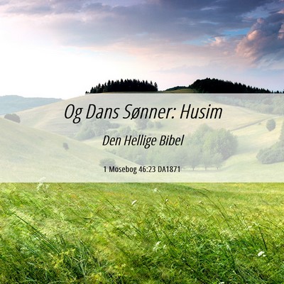 Picture 06 - 1 Mosebog 46:23 DA1871 - Og Dans Sønner: - Bible Verse Picture