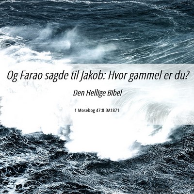 Picture 06 - 1 Mosebog 47:8 DA1871 - Og Farao sagde til Jakob: Hvor gammel er - Bible Verse Picture