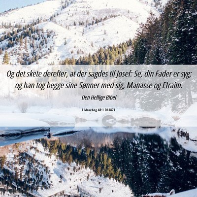 Picture 06 - 1 Mosebog 48:1 DA1871 - Og det skete derefter, at der sagdes til Josef: - Bible Verse Picture