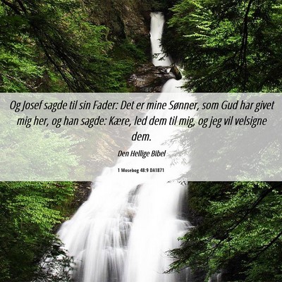 Picture 06 - 1 Mosebog 48:9 DA1871 - Og Josef sagde til sin Fader: Det er mine - Bible Verse Picture
