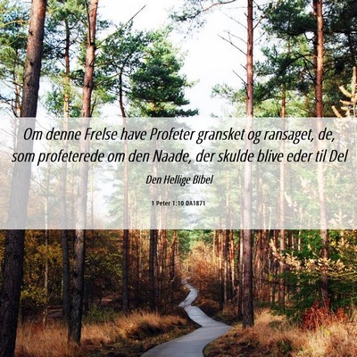 Picture 06 - 1 Peter 1:10 DA1871 - Om denne Frelse have Profeter gransket og - Bible Verse Picture