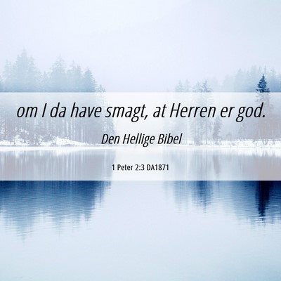 Picture 06 - 1 Peter 2:3 DA1871 - om I da have smagt, at Herren er - Bible Verse Picture