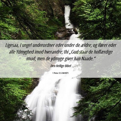 Picture 06 - 1 Peter 5:5 DA1871 - Ligesaa, I unge! underordner eder under de - Bible Verse Picture