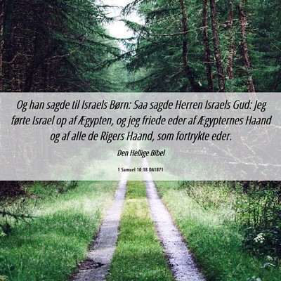 Picture 06 - 1 Samuel 10:18 DA1871 - Og han sagde til Israels Børn: Saa sagde Herren - Bible Verse Picture