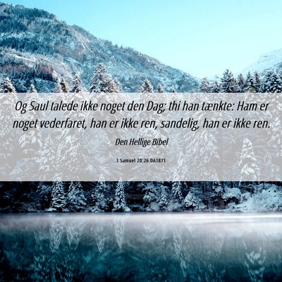 Picture 06 - 1 Samuel 20:26 DA1871 - Og Saul talede ikke noget den Dag; thi han - Bible Verse Picture