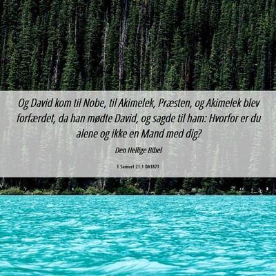 Picture 06 - 1 Samuel 21:1 DA1871 - Og David kom til Nobe, til Akimelek, Præsten, og - Bible Verse Picture