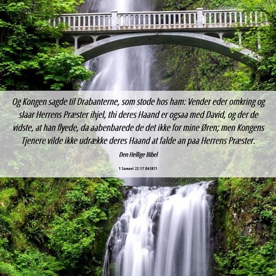 Picture 06 - 1 Samuel 22:17 DA1871 - Og Kongen sagde til Drabanterne, som stode hos - Bible Verse Picture