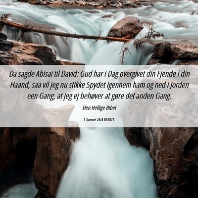 Picture 06 - 1 Samuel 26:8 DA1871 - Da sagde Abisai til David: Gud har i Dag - Bible Verse Picture