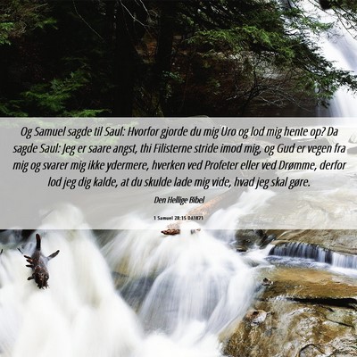 Picture 06 - 1 Samuel 28:15 DA1871 - Og Samuel sagde til Saul: Hvorfor gjorde du mig - Bible Verse Picture