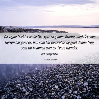 Picture 06 - 1 Samuel 30:23 DA1871 - Da sagde David: I skulle ikke gøre saa, mine - Bible Verse Picture