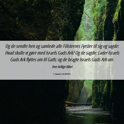 Picture 06 - 1 Samuel 5:8 DA1871 - Og de sendte hen og samlede alle Filisternes - Bible Verse Picture