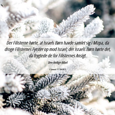 Picture 06 - 1 Samuel 7:7 DA1871 - Der Filisterne hørte, at Israels Børn havde - Bible Verse Picture