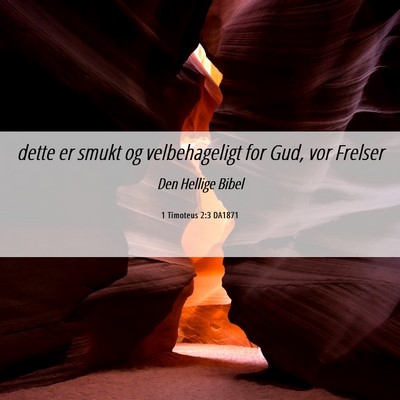 Picture 06 - 1 Timoteus 2:3 DA1871 - dette er smukt og velbehageligt for Gud, vor - Bible Verse Picture