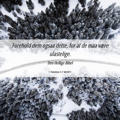 Picture 06 - 1 Timoteus 5:7 DA1871 - Forehold dem ogsaa dette, for at de maa være - Bible Verse Picture