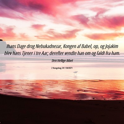Picture 06 - 2 Kongebog 24:1 DA1871 - Ihans Dage drog Nebukadnezar, Kongen af Babel, - Bible Verse Picture