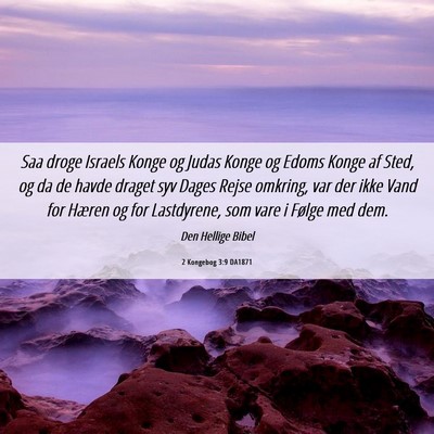 Picture 06 - 2 Kongebog 3:9 DA1871 - Saa droge Israels Konge og Judas Konge og Edoms - Bible Verse Picture