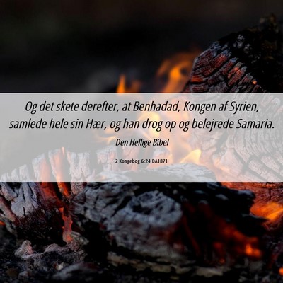 Picture 06 - 2 Kongebog 6:24 DA1871 - Og det skete derefter, at Benhadad, Kongen af - Bible Verse Picture