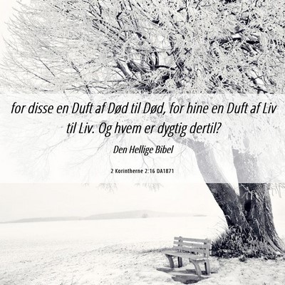 Picture 06 - 2 Korintherne 2:16 DA1871 - for disse en Duft af Død til Død, for hine en - Bible Verse Picture