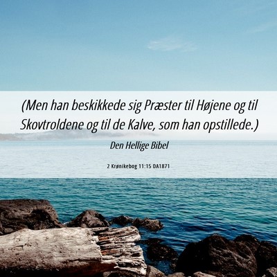 Picture 06 - 2 Krønikebog 11:15 DA1871 - (Men han beskikkede sig Præster til Højene og - Bible Verse Picture